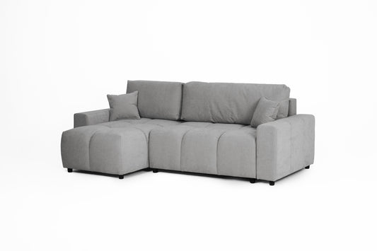 Luki Left Hand Sofa Bed - Silver