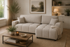 Luki Right Hand Sofa Bed - Cream