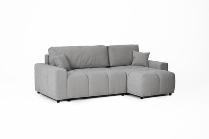 Luki Right Hand Sofa Bed - Silver