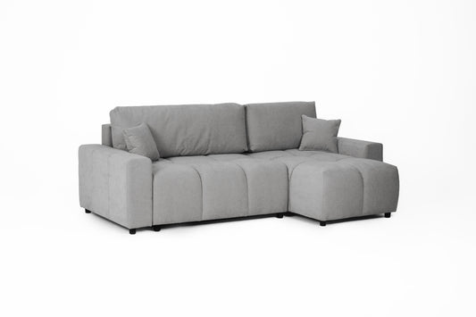 Luki Right Hand Sofa Bed - Silver