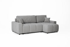 Luki Right Hand Sofa Bed - Silver