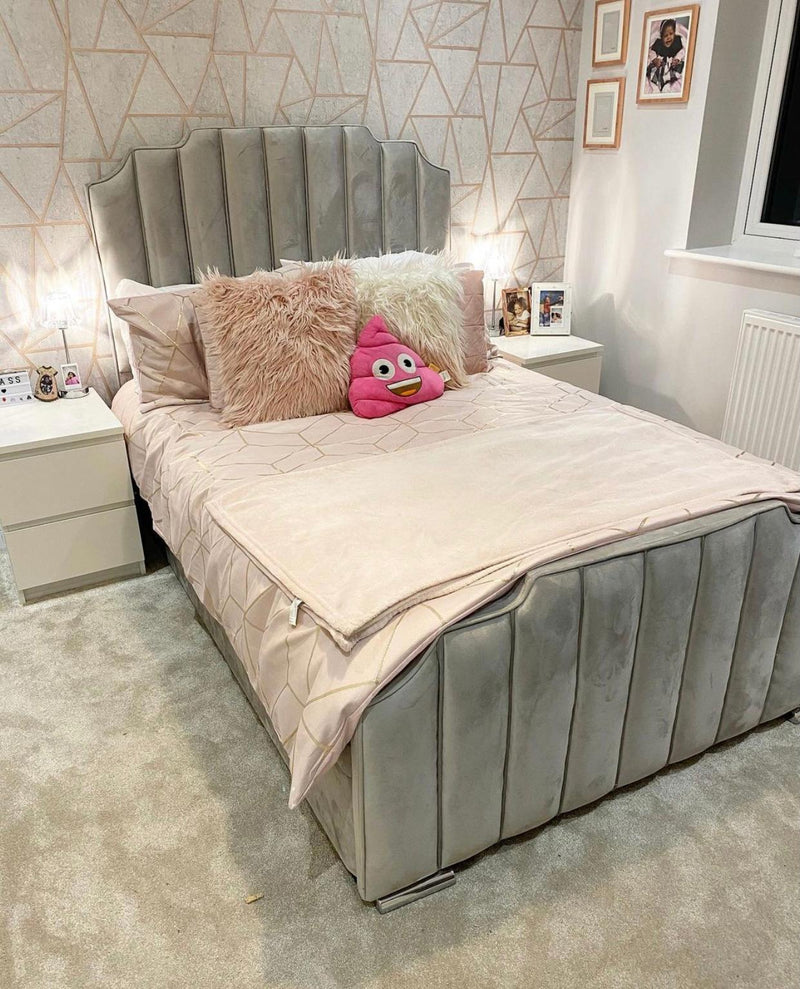 Lusso Art Deco Piping Bed Frame