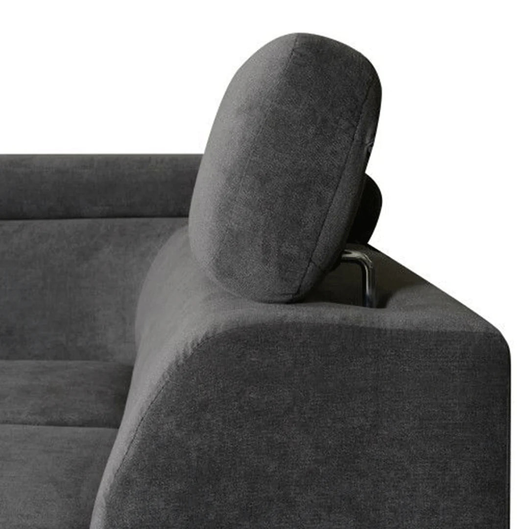 Artic Left Hand Facing Corner Sofa Bed With Storage Box - Grey
