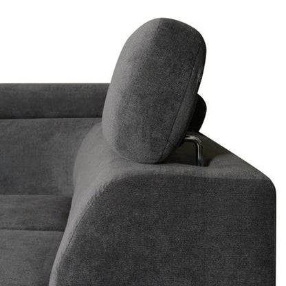 Artic Left Hand Facing Corner Sofa Bed With Storage Box - Grey