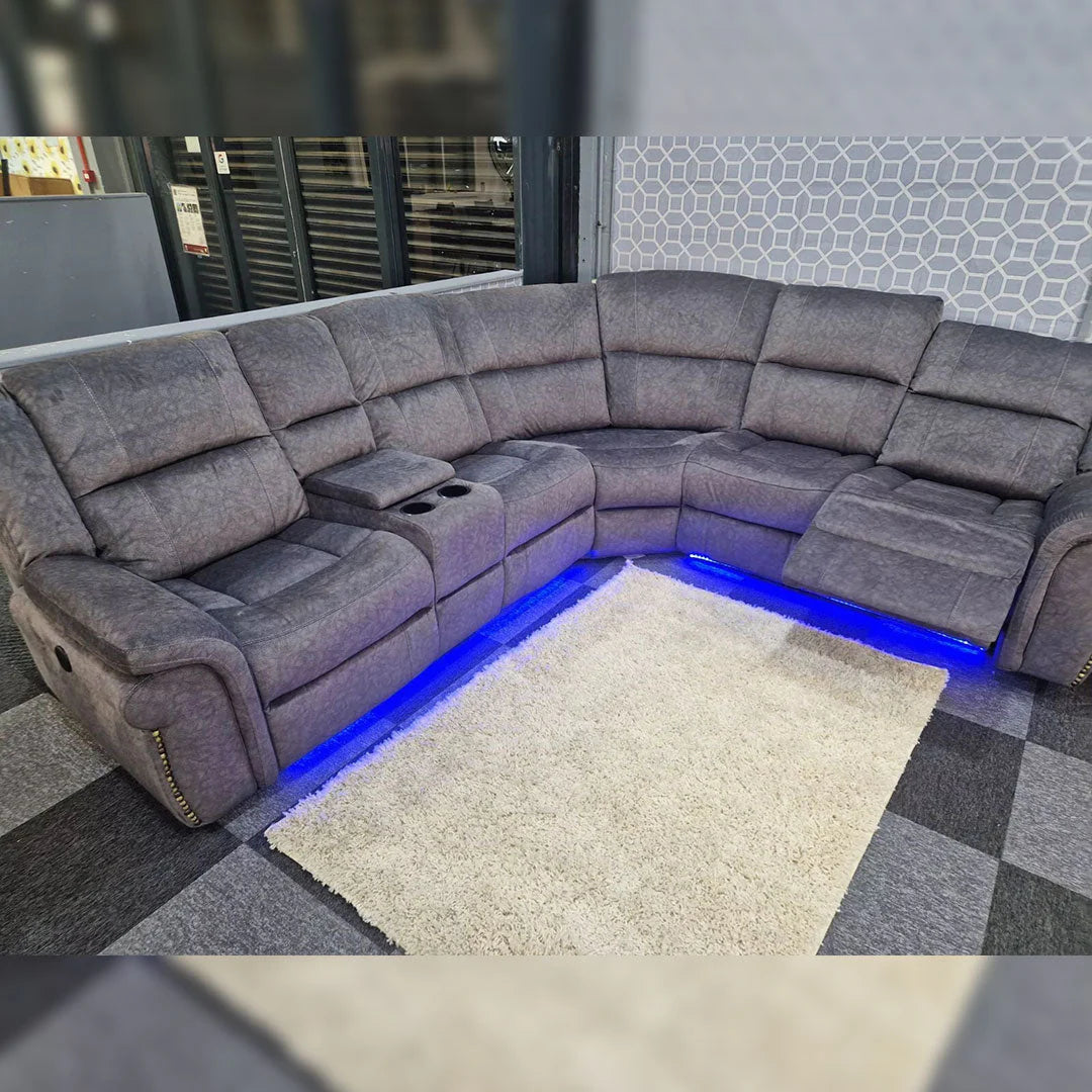 Atlanta Electric Recliner Corner Sofa Micro Fibre Fabric
