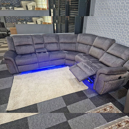 Atlanta Electric Recliner Corner Sofa Micro Fibre Fabric
