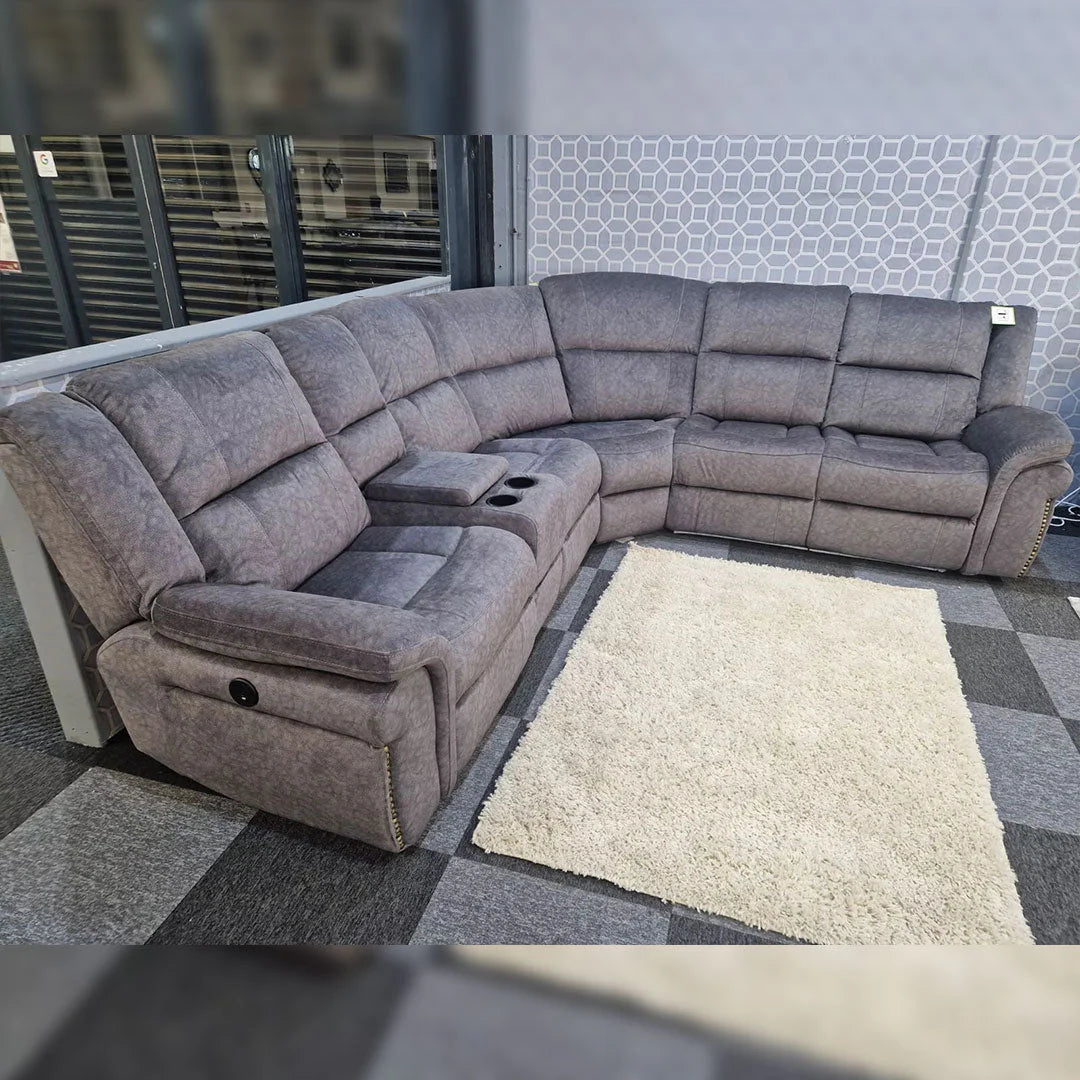Atlanta Electric Recliner Corner Sofa Micro Fibre Fabric