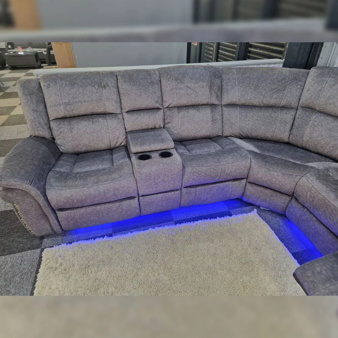 Atlanta Electric Recliner Corner Sofa Micro Fibre Fabric