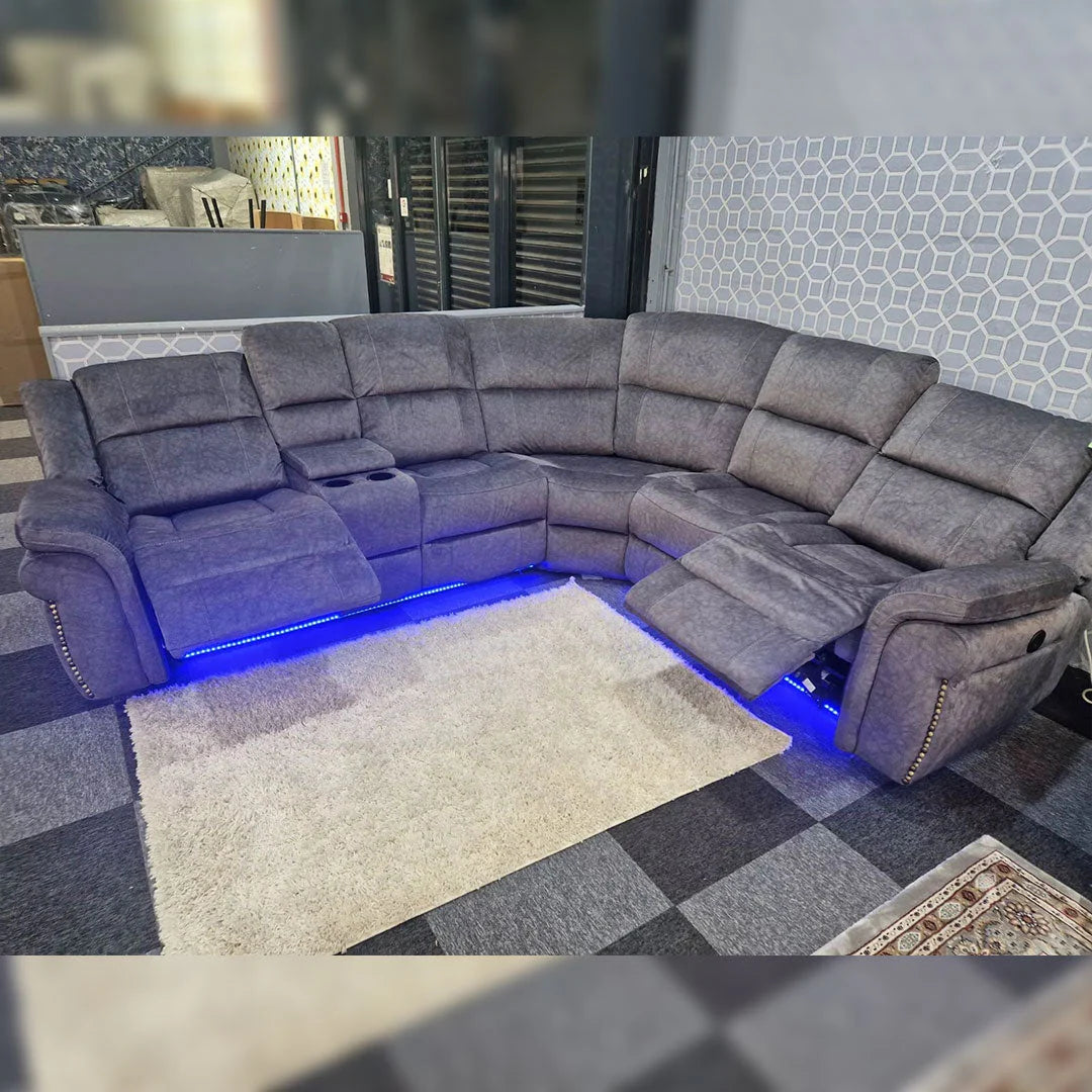 Atlanta Electric Recliner Corner Sofa Micro Fibre Fabric