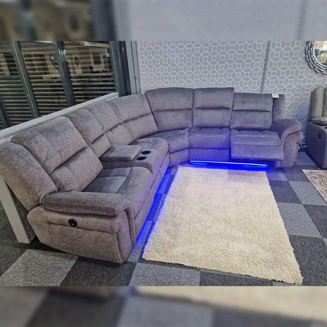 Atlanta Electric Recliner Corner Sofa Micro Fibre Fabric