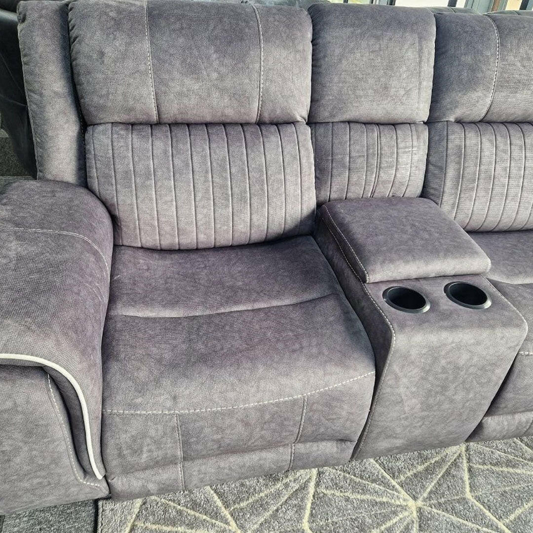 Hannah Electric Recliner Corner Sofa | Micro Fibre Fabric