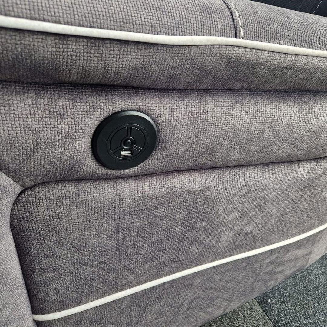 Hannah Electric Recliner Corner Sofa | Micro Fibre Fabric