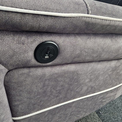 Hannah Electric Recliner Corner Sofa | Micro Fibre Fabric