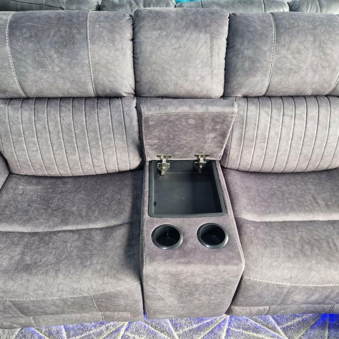 Hannah Electric Recliner Corner Sofa | Micro Fibre Fabric