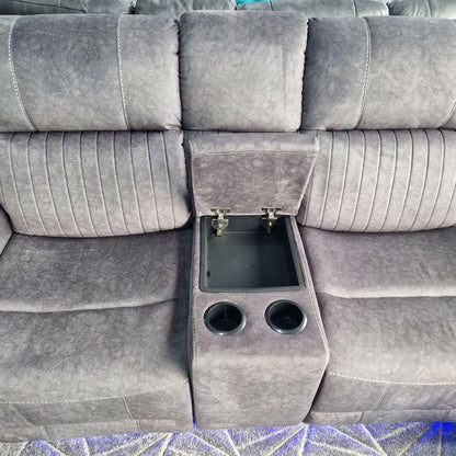 Hannah Electric Recliner Corner Sofa | Micro Fibre Fabric