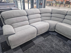 Lakelyn Express Fabric Electric Recliner Modular Corner Sofa With USB Ports Power Recliner Sofa Grey