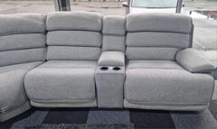 Lakelyn Express Fabric Electric Recliner Modular Corner Sofa With USB Ports Power Recliner Sofa Grey