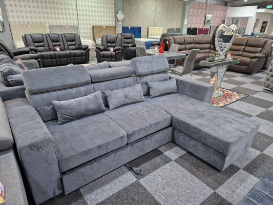 Luke Sofa Bed / Bed Sofa Storage Grey