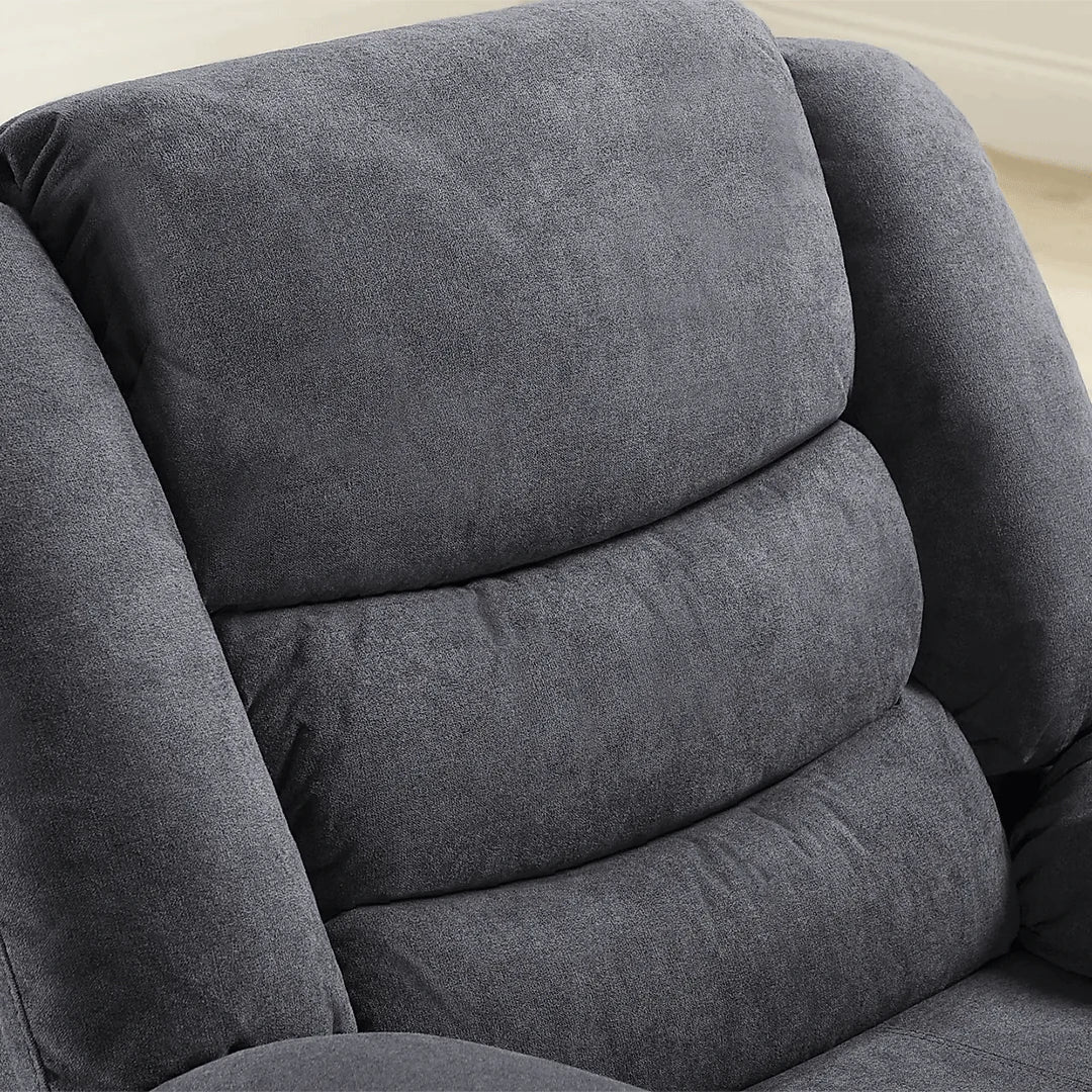 Roma Fabric Recliner Sofa Arm Chair Grey