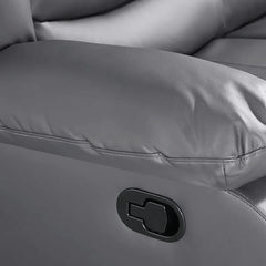 Roma Leather Recliner Corner Sofa Grey