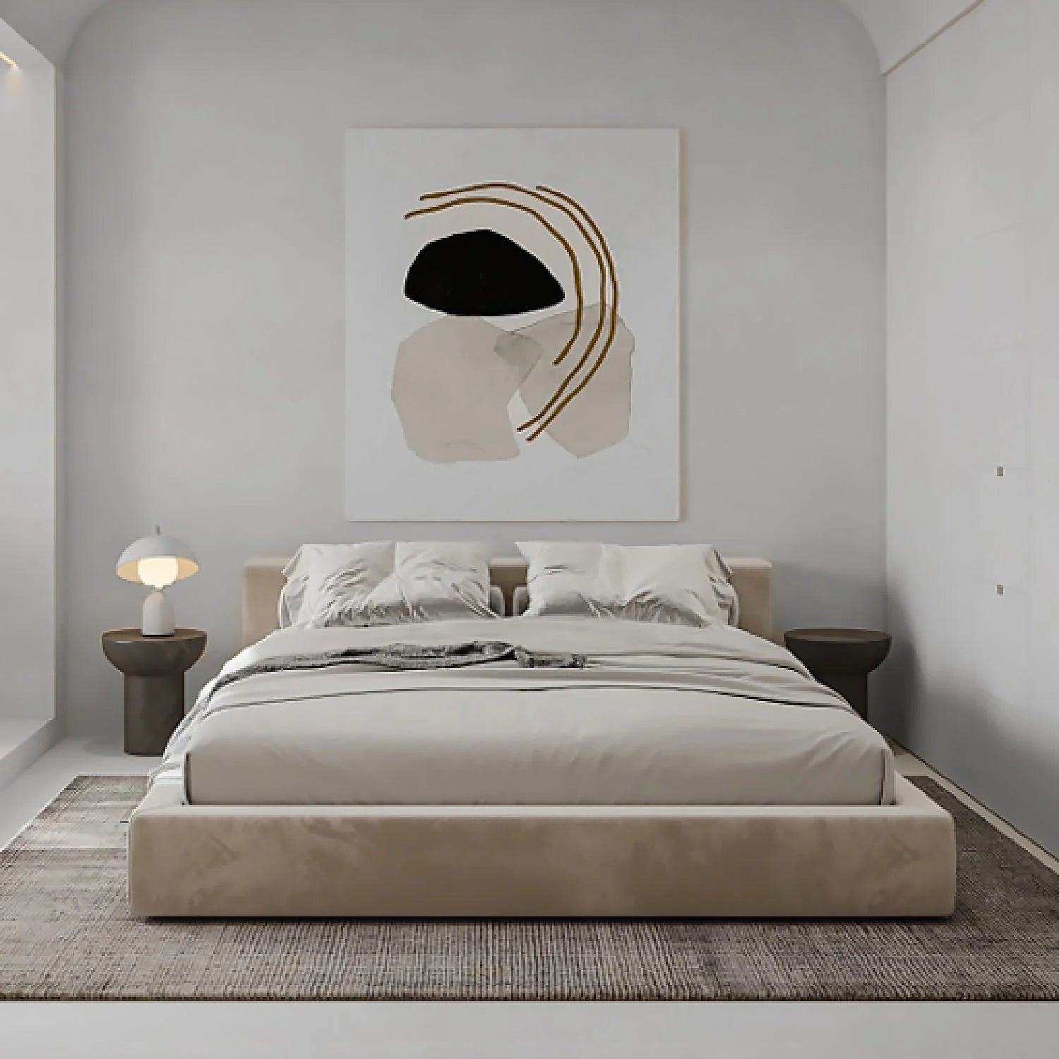 Malvern Boucle Low Bed Frame