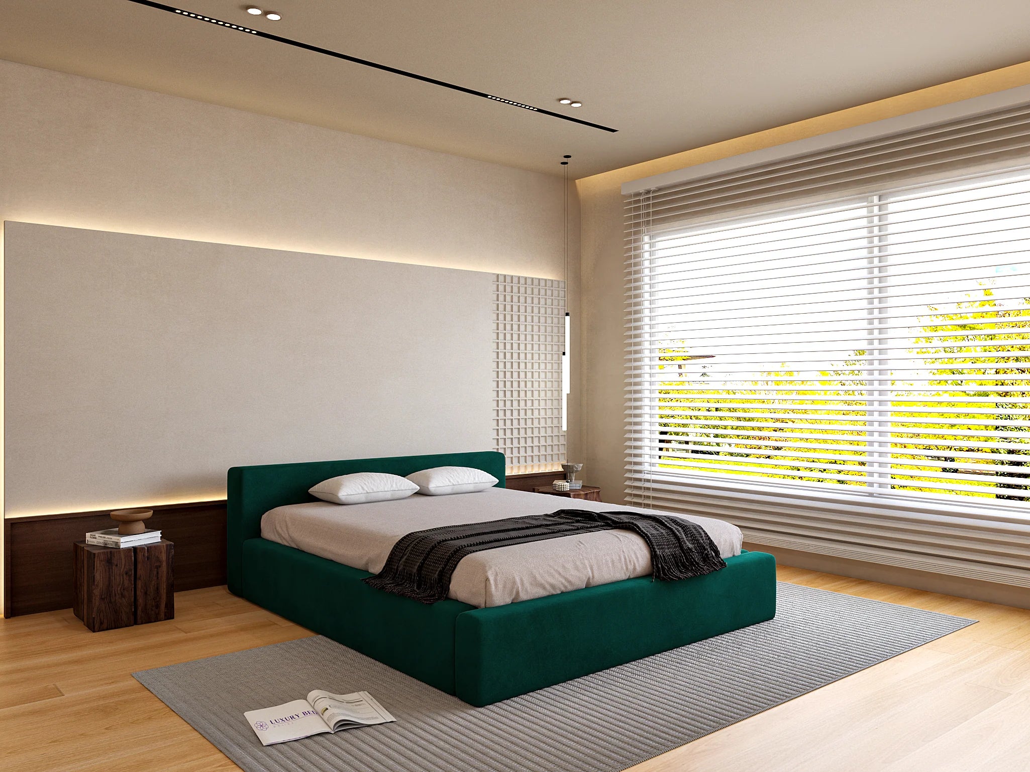 Malvern Boucle Low Bed Frame