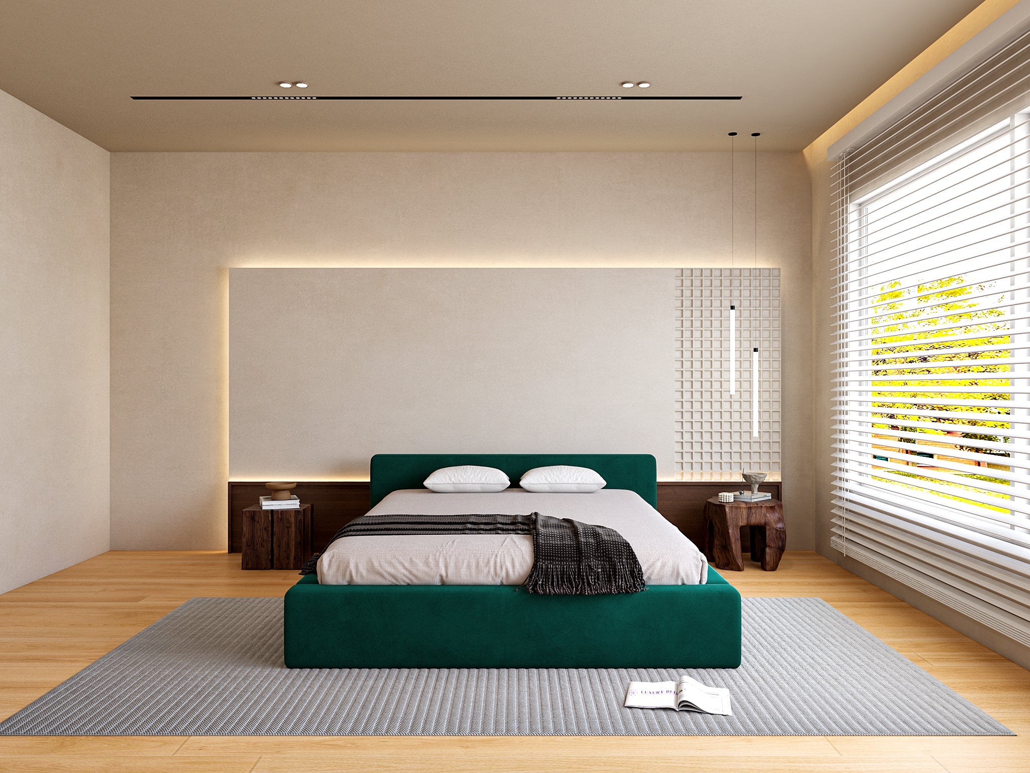 Malvern Boucle Low Bed Frame