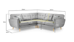 Maxen Large Corner Sofa - Grey
