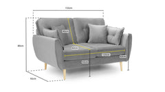 Maxen Sofa Set - Grey