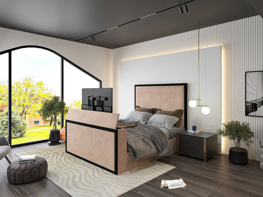 Melaya Metal Electric TV Bed