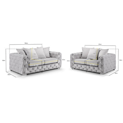 Ankara Sofa Set - Slate