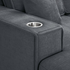 Milan Sofa Bed Grey U Shape Corner