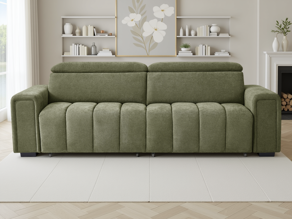 Molly 3 Seater Electric Sofa Bed - Green