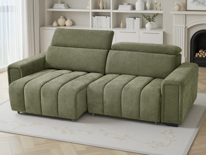 Molly 3 Seater Electric Sofa Bed - Green