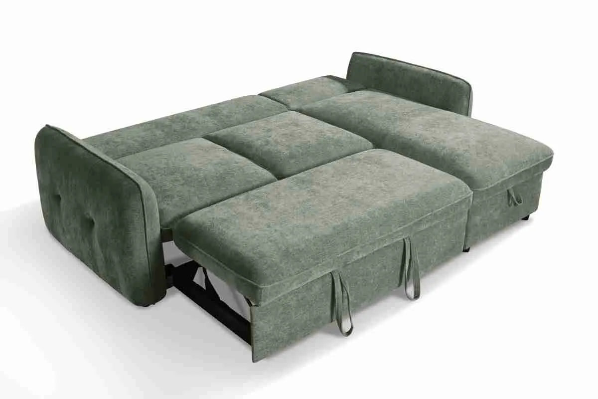 Moscow Universal Corner Sofabed With Storage - Olive