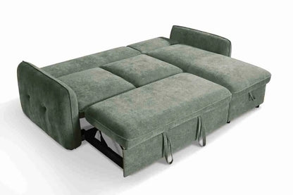 Moscow Universal Corner Sofabed With Storage - Olive