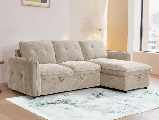 Moscow Universal Corner Sofabed With Storage - Beige