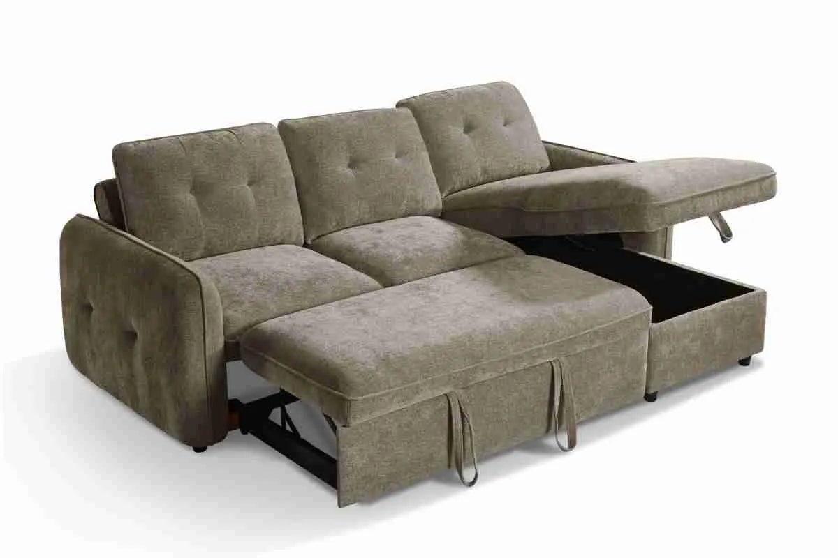 Moscow Universal Corner Sofabed With Storage - Brown