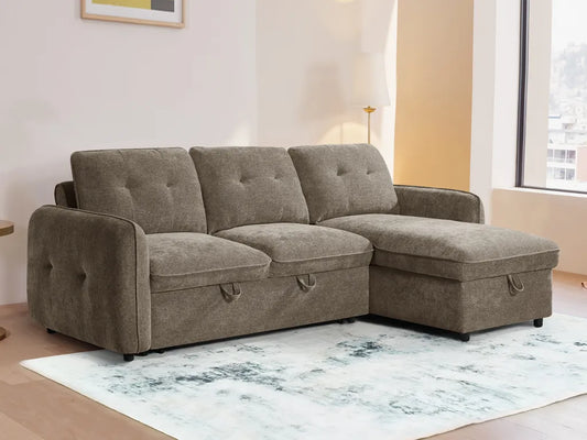 Moscow Universal Corner Sofabed With Storage - Brown