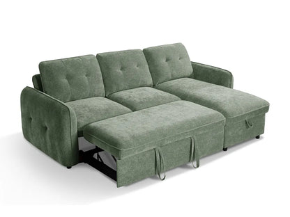 Moscow Universal Corner Sofabed With Storage - Olive