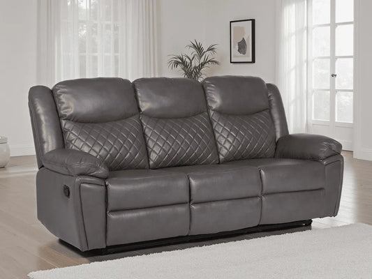 Myra Recliner Leather 3+2 Sofa - Grey