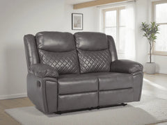 Myra Recliner Leather 3+2 Sofa - Grey