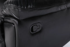 Myra Recliner Leather 3+2 Sofa - Black