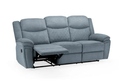 Myra Recliner Fabric 3 Seater Sofa - Grey