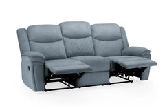 Myra Recliner Fabric 3 Seater Sofa - Grey