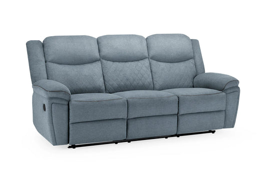 Myra Recliner Fabric 3 Seater Sofa - Grey