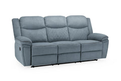 Myra Recliner Fabric 3 Seater Sofa - Grey