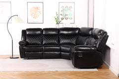 Myra Recliner Leather Large Corner Sofa Set