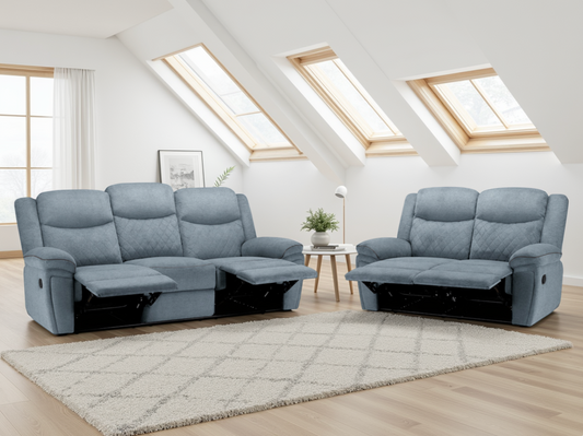 Myra Recliner 3+2 Seater Sofa Set - Grey