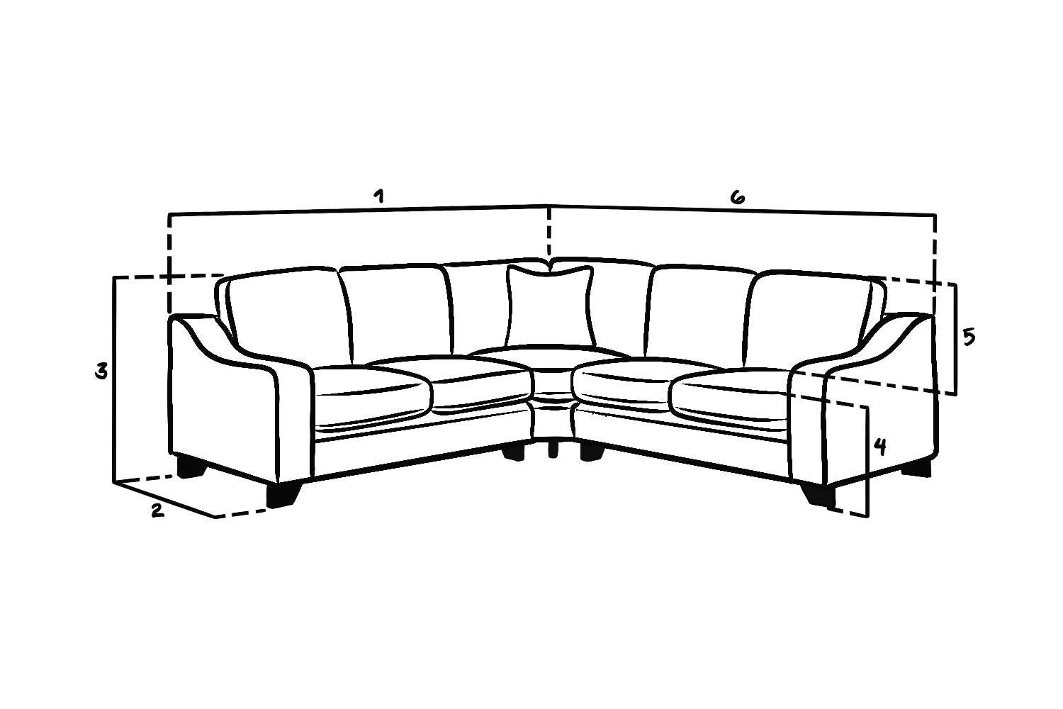Nebraska Sofa Stone Large Corner